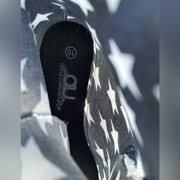 Air Underground Black and White Star Combat boots size 10 - Picture 2 of 7